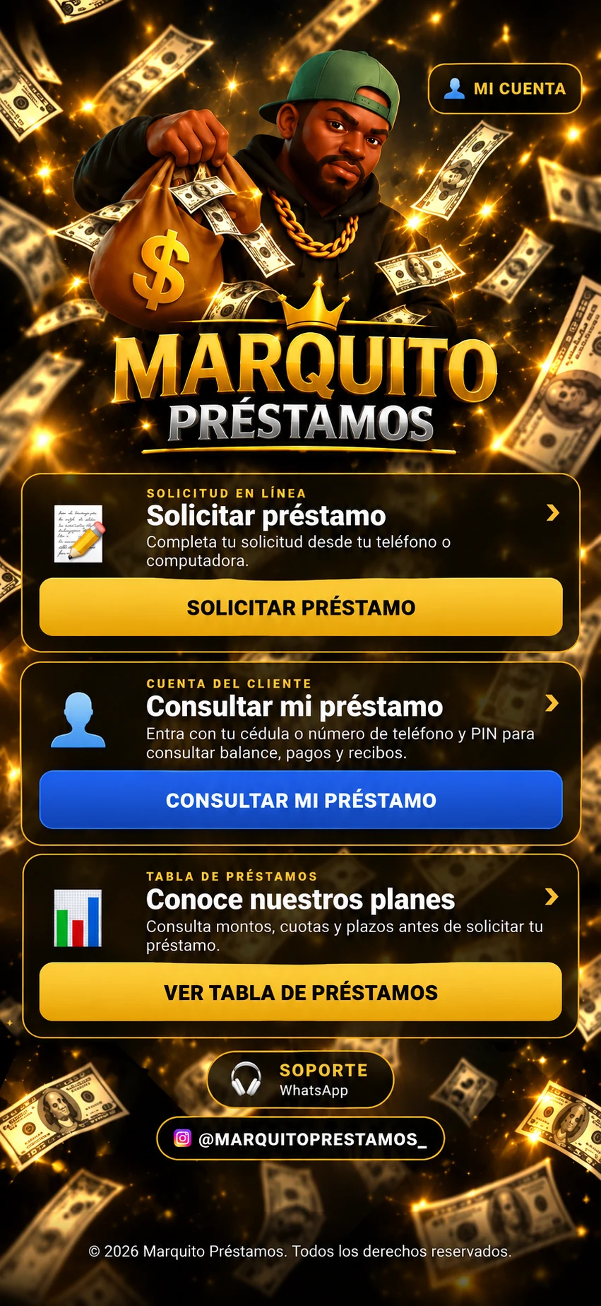 Marquito Préstamos — solicita y consulta tu préstamo en línea